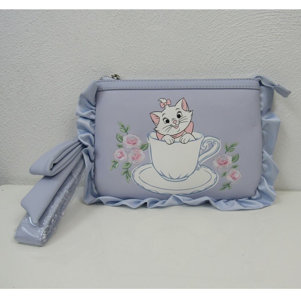 NWT Our Universe Disney The Aristocats Marie Ruffle Wristlet Pouch Purple